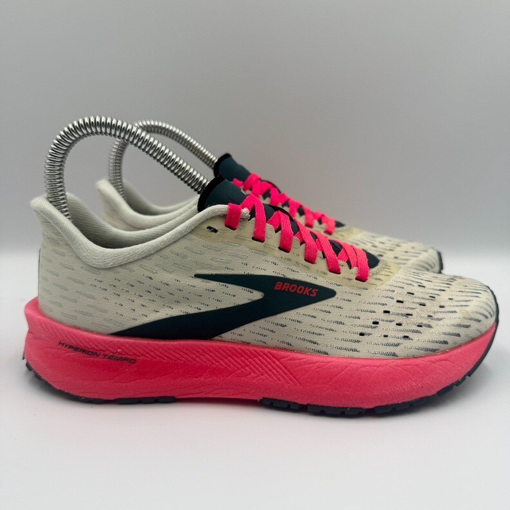 Brooks Hyperion Tempo Women's Size 5.5 Gray Pink Running Shoes Athletic Sneakers